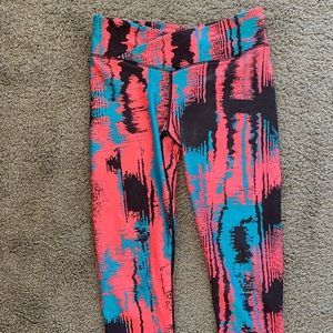 Red and Blue Fabletics Leggings